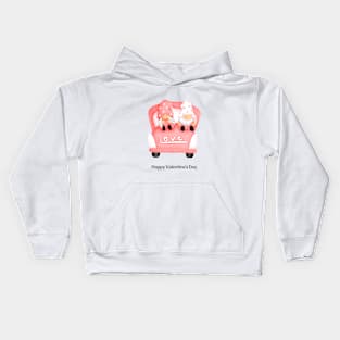 Love Gnomes in a car Kids Hoodie